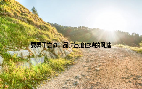 要勇于尝试, 品味各地独特的风味