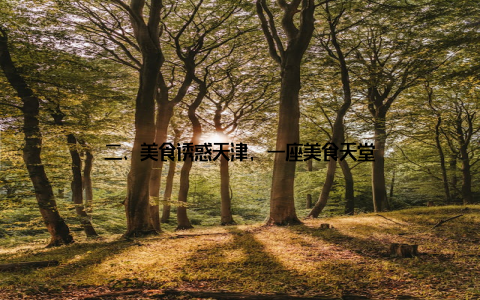 二、美食诱惑天津, 一座美食天堂