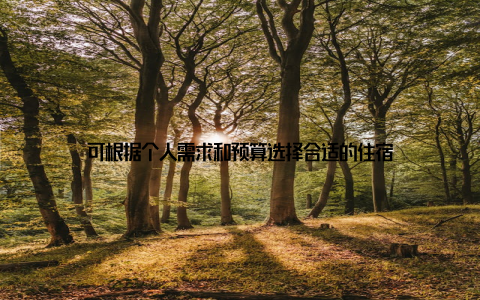 可根据个人需求和预算选择合适的住宿