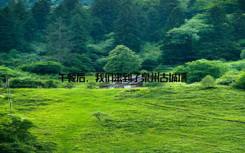 午餐后, 我们来到了泉州古城墙